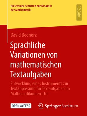 cover image of Sprachliche Variationen von mathematischen Textaufgaben